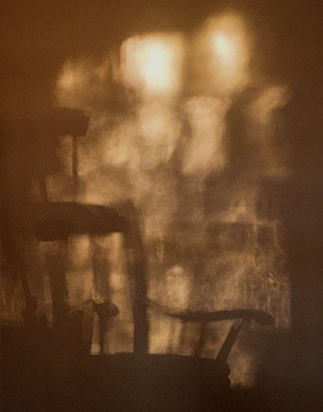 Gold Shadows and Rocking Chair Photograph by Linda Bryan
