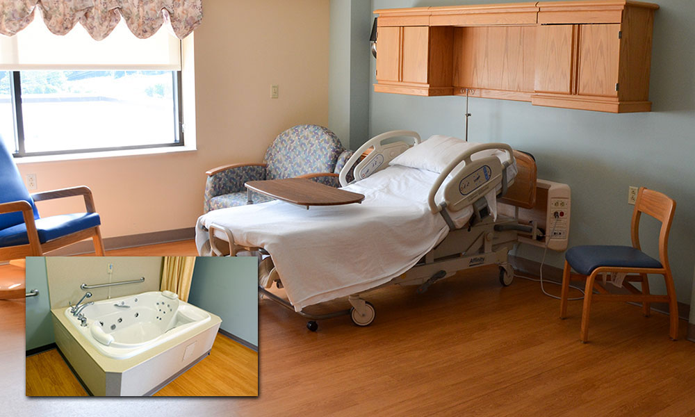 Private rooms at CVMC Birthing Center